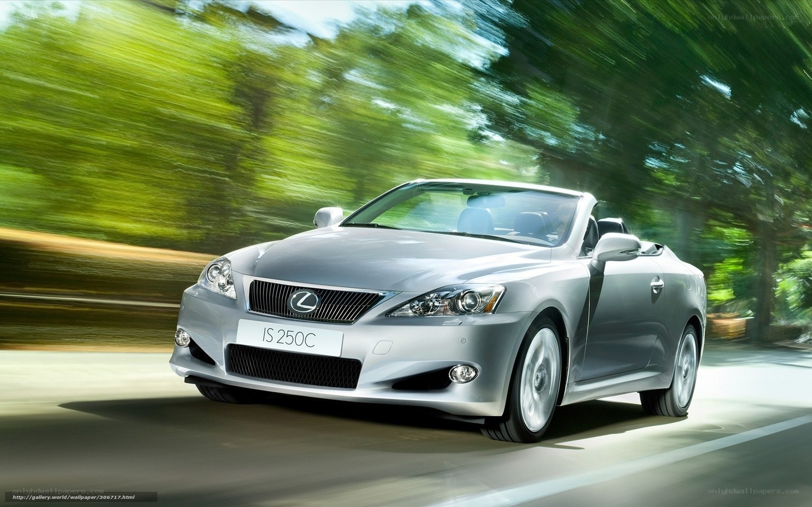 Silver Lexus IS 250C driving