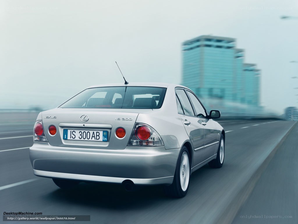 silver lexus is 300 driving