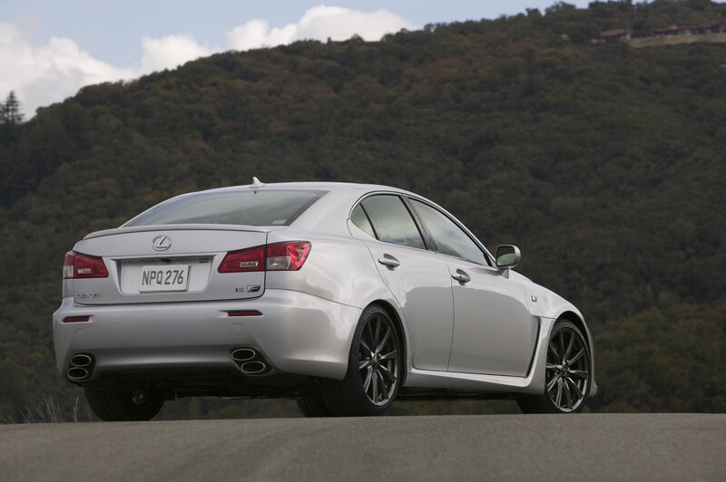 silver lexus is f sedan