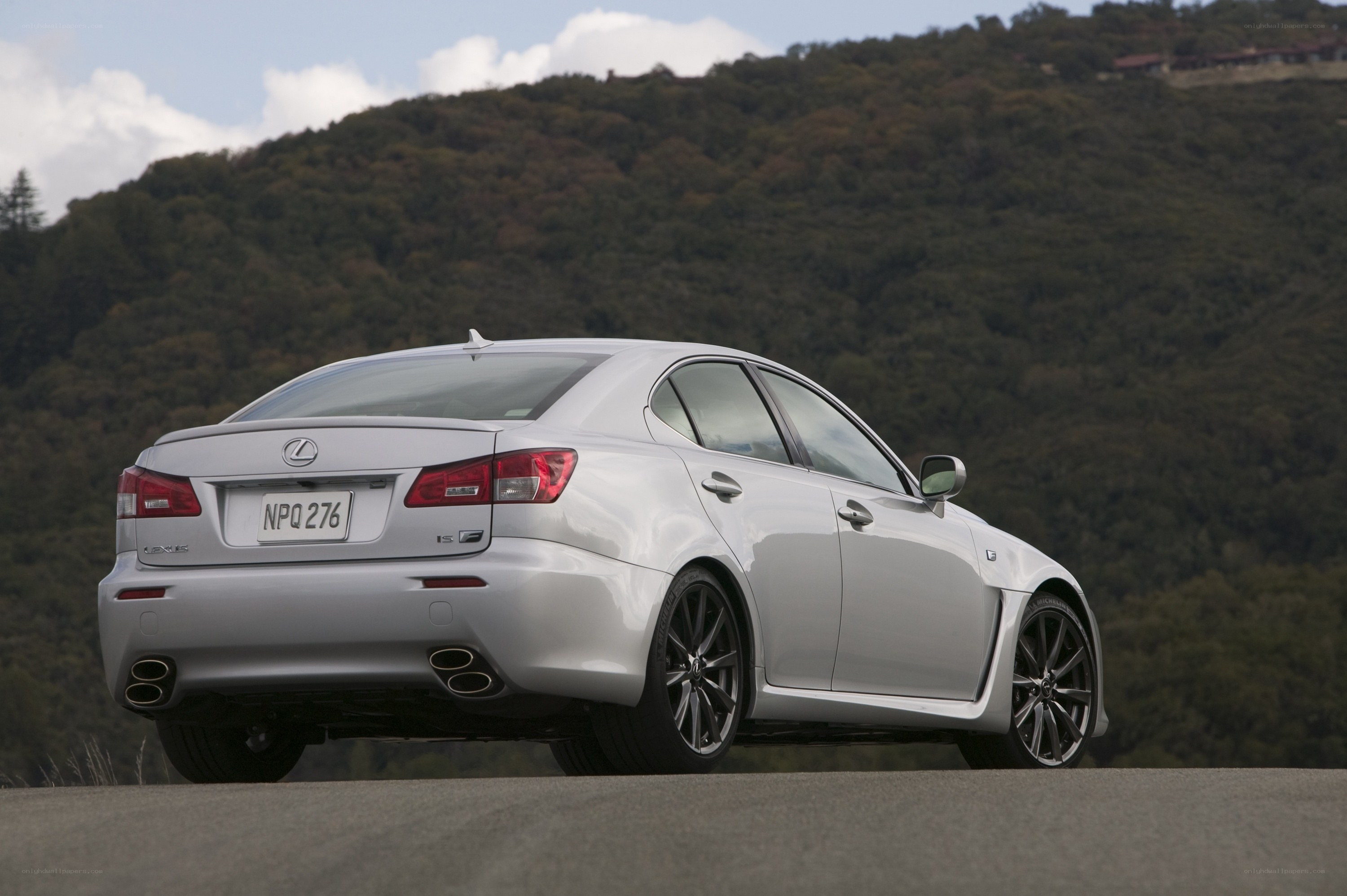 silver lexus is f sedan