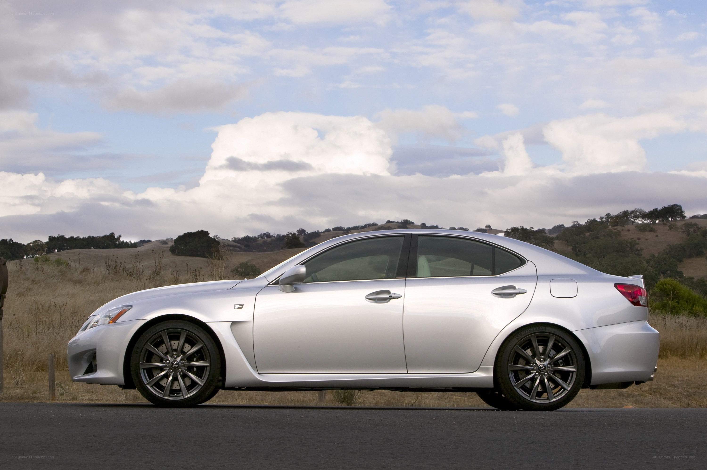silver lexus is f sedan
