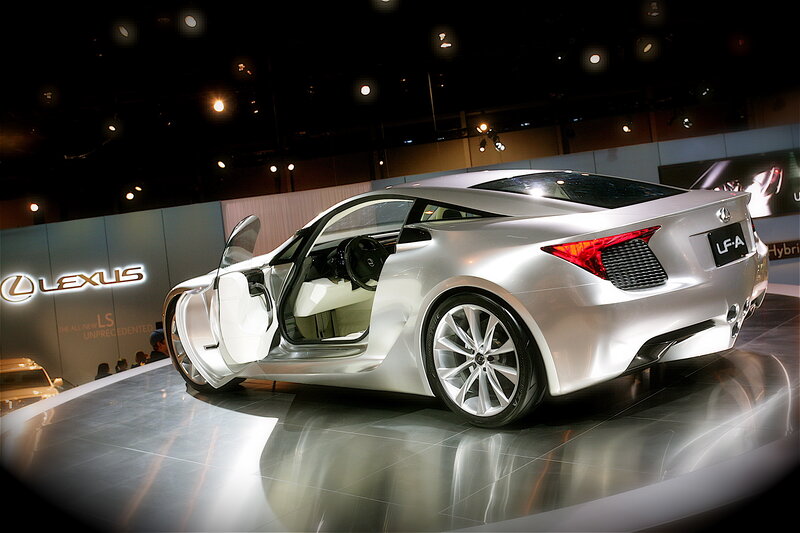 Silver Lexus Lf-a Car — Dramatic, Night