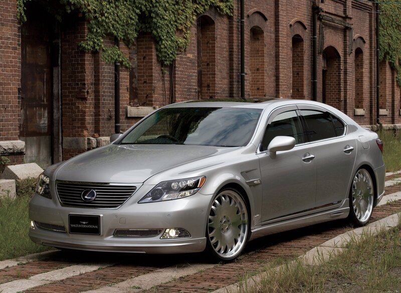 Silver Lexus LS sedan