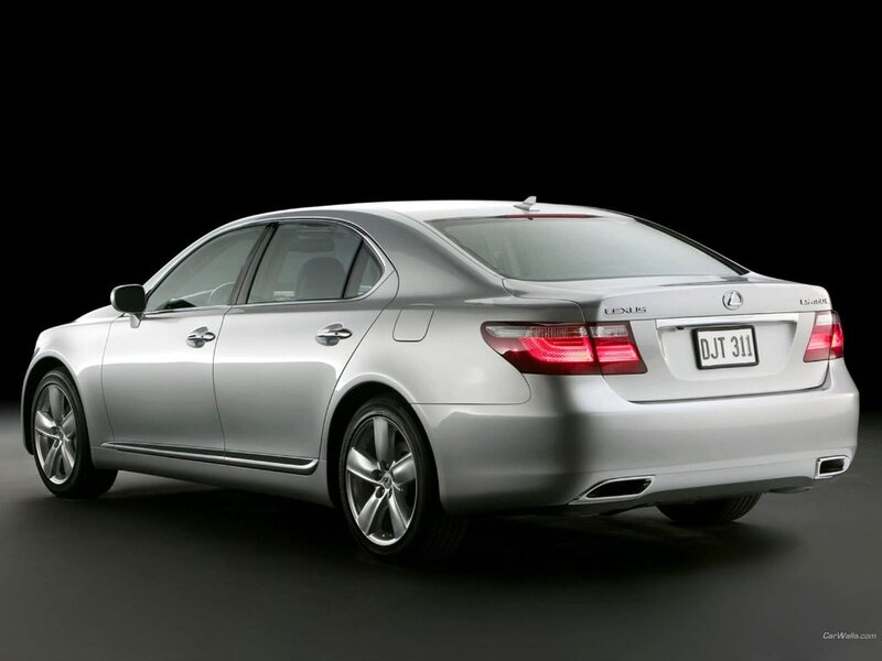 Silver Lexus Ls Sedan — Dramatic