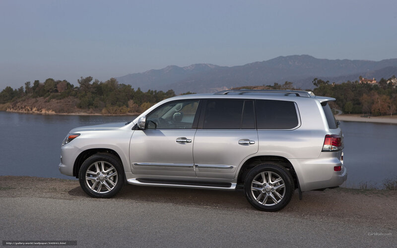 silver lexus lx suv by lake