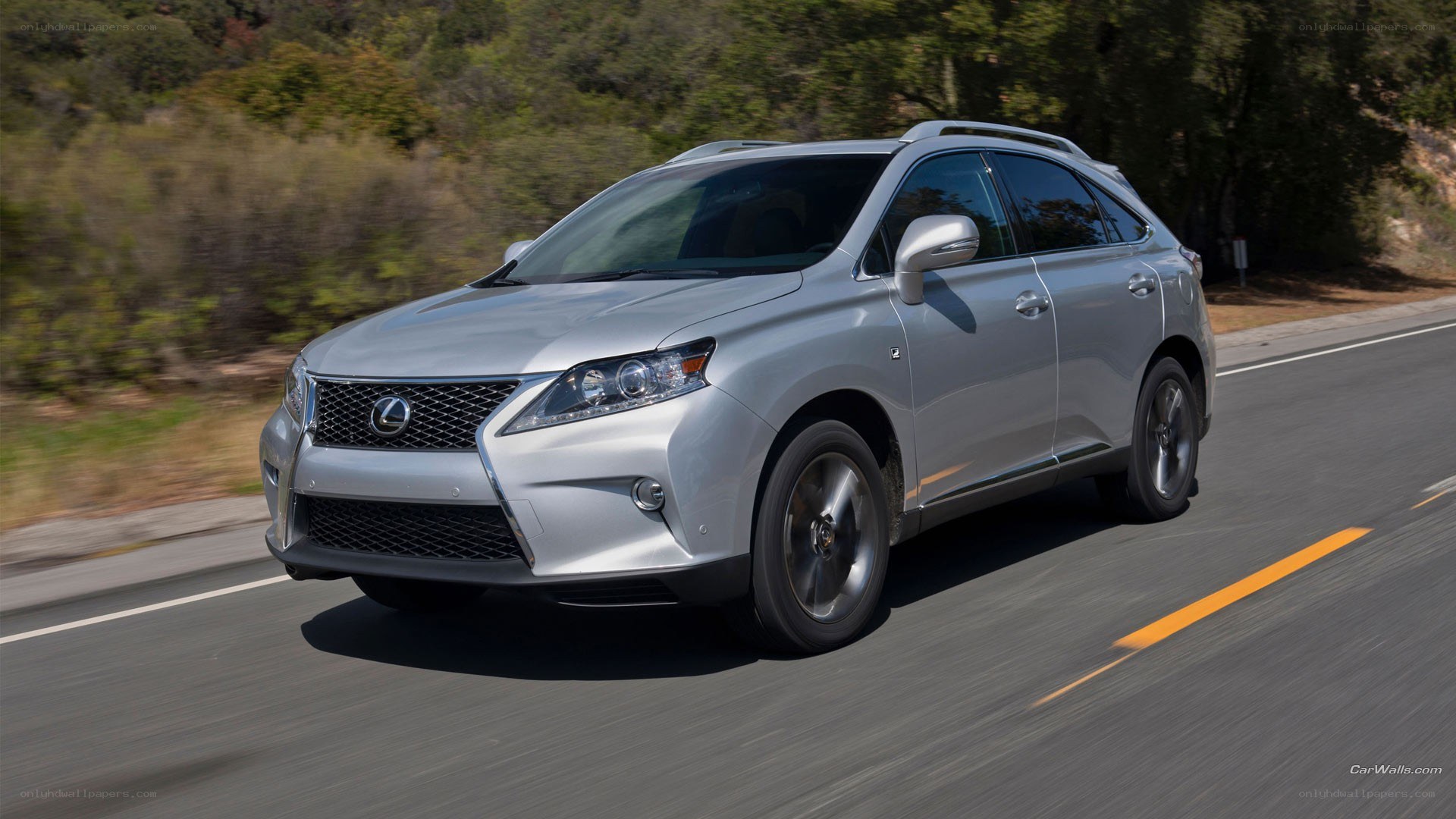 silver lexus rx driving on road