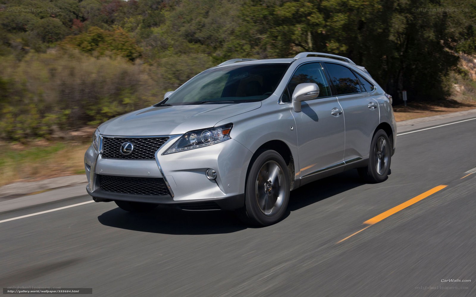 silver lexus rx driving on road