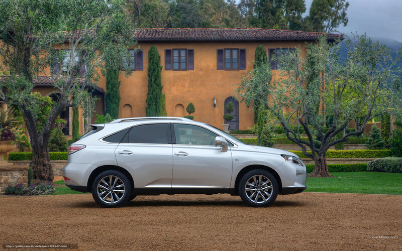 Silver Lexus RX in front of villa