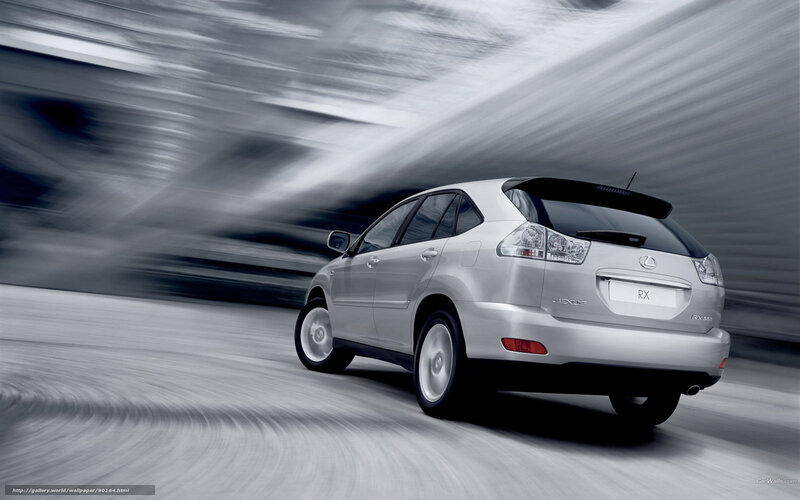 Silver Lexus RX in motion