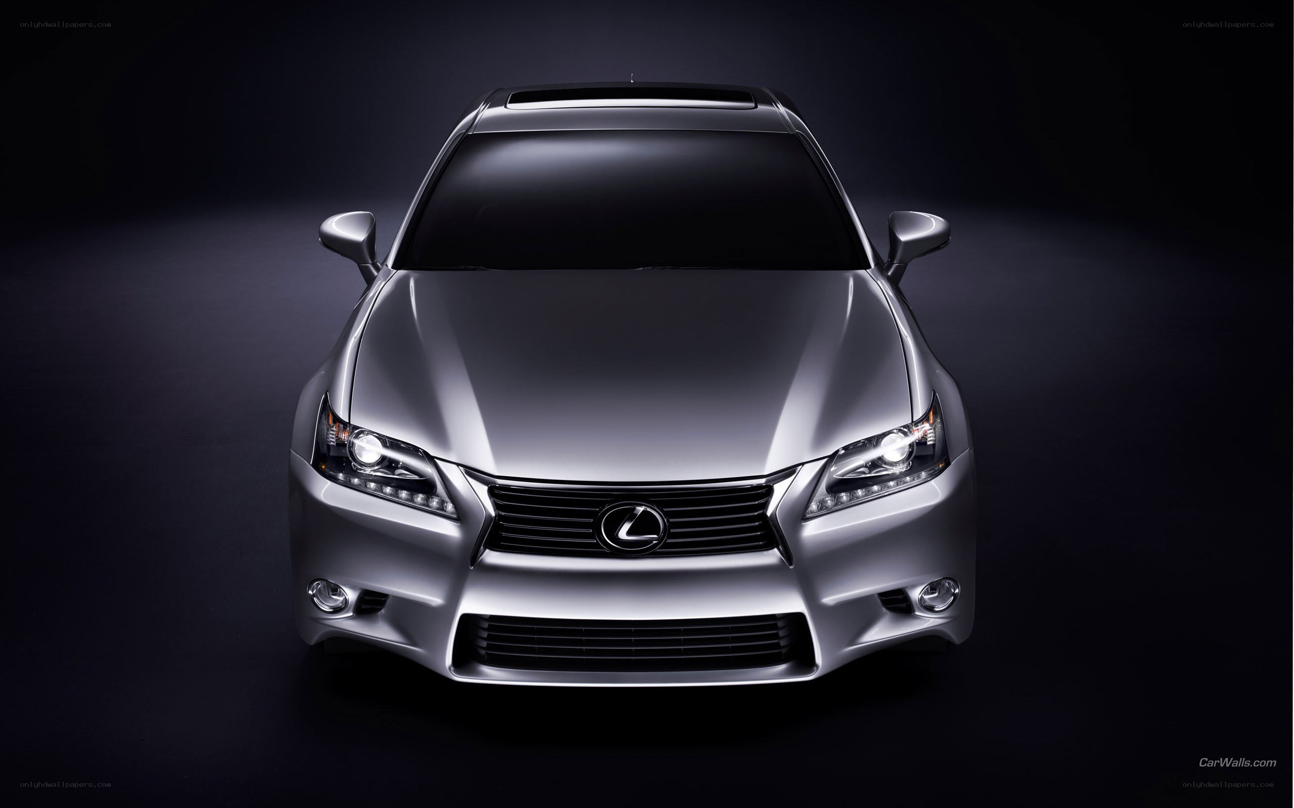 silver lexus sedan front view