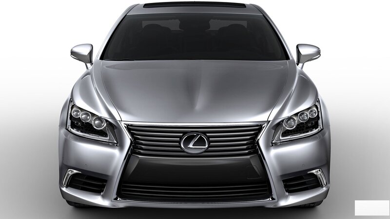 silver lexus sedan front view