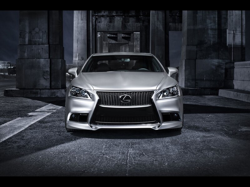 Silver Lexus Sedan — Gray, Dramatic, Night, Photograph
