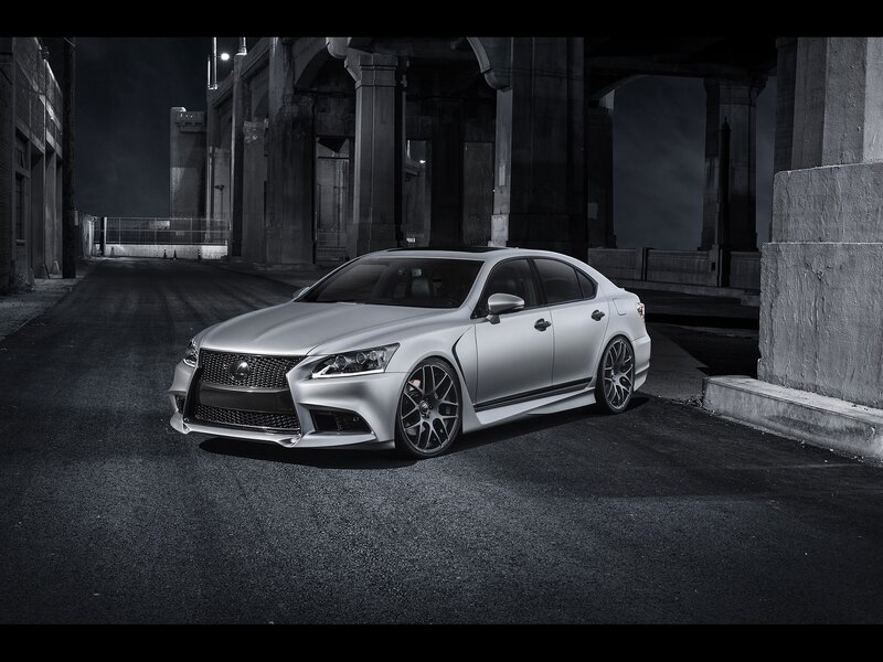 Silver Lexus Sedan — Gray, Dramatic, Night