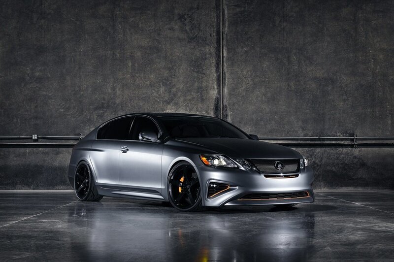 Silver Lexus sedan in garage