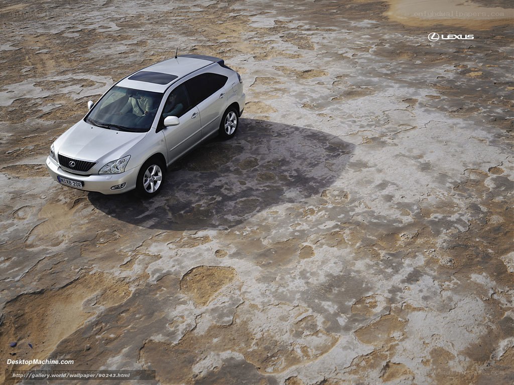 Silver Lexus SUV on rocky terrain