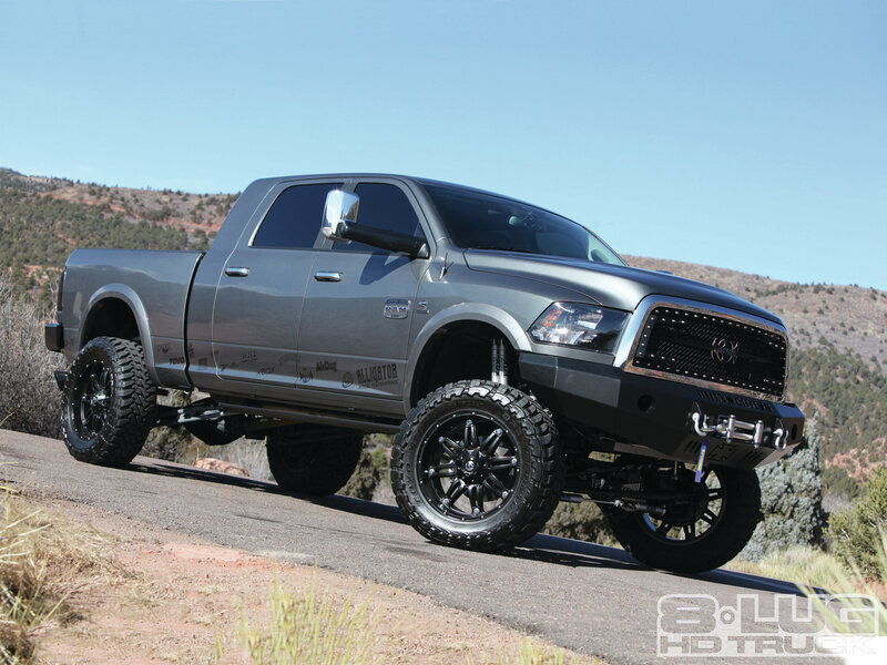 Silver Lifted Pickup Truck — Gray