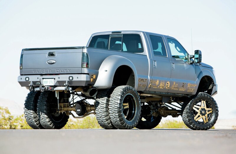 Silver Lifted Truck — Gray, Dramatic