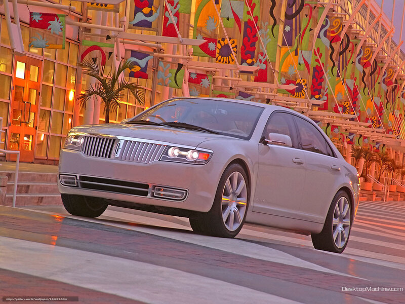 Silver Lincoln Sedan — Dramatic, Sunset