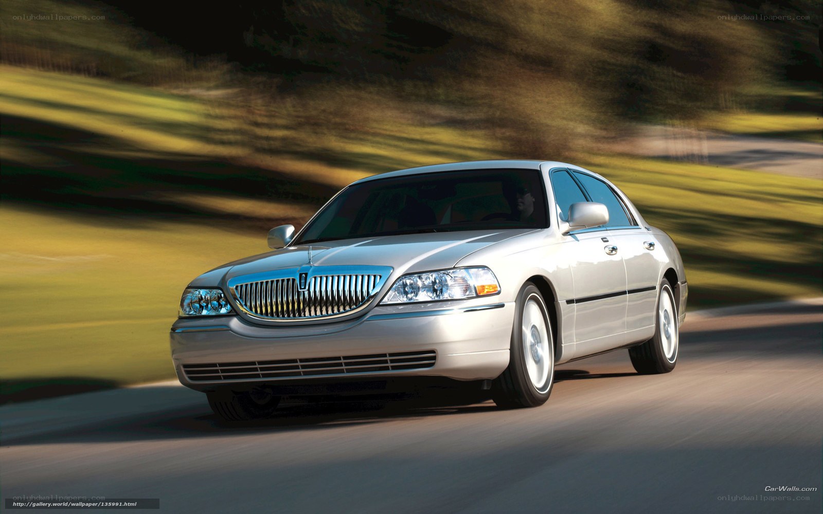 silver lincoln town car