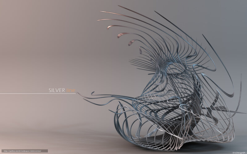Silver line sculpture