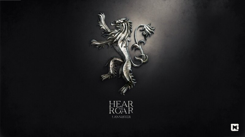 Silver Lion Sigil — Black, Dramatic