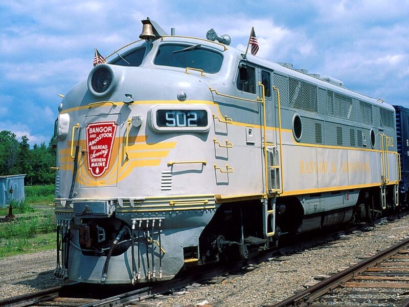Silver Locomotive on Tracks