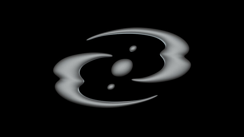Silver Logo on Black — Gray