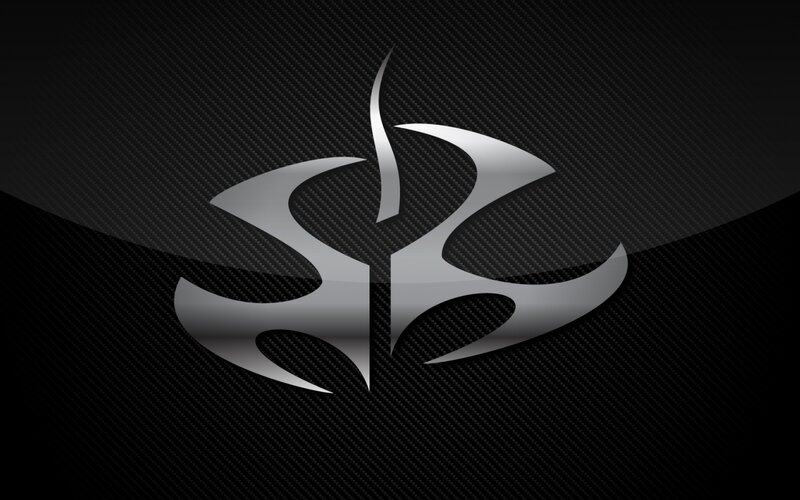 Silver Logo on Carbon Fiber — Black