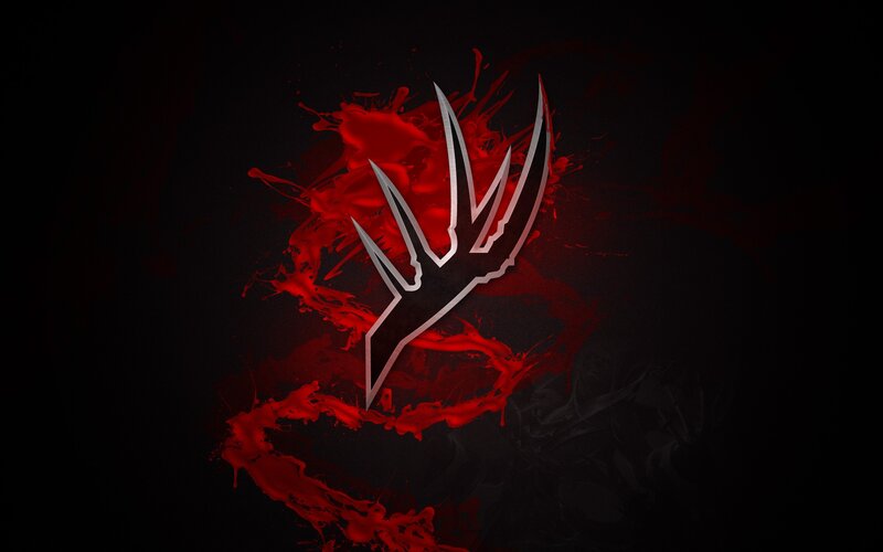 Silver Logo with Red Splatter