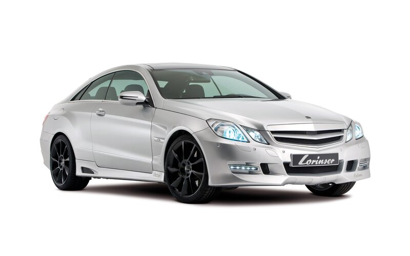 silver lorinser coupe car