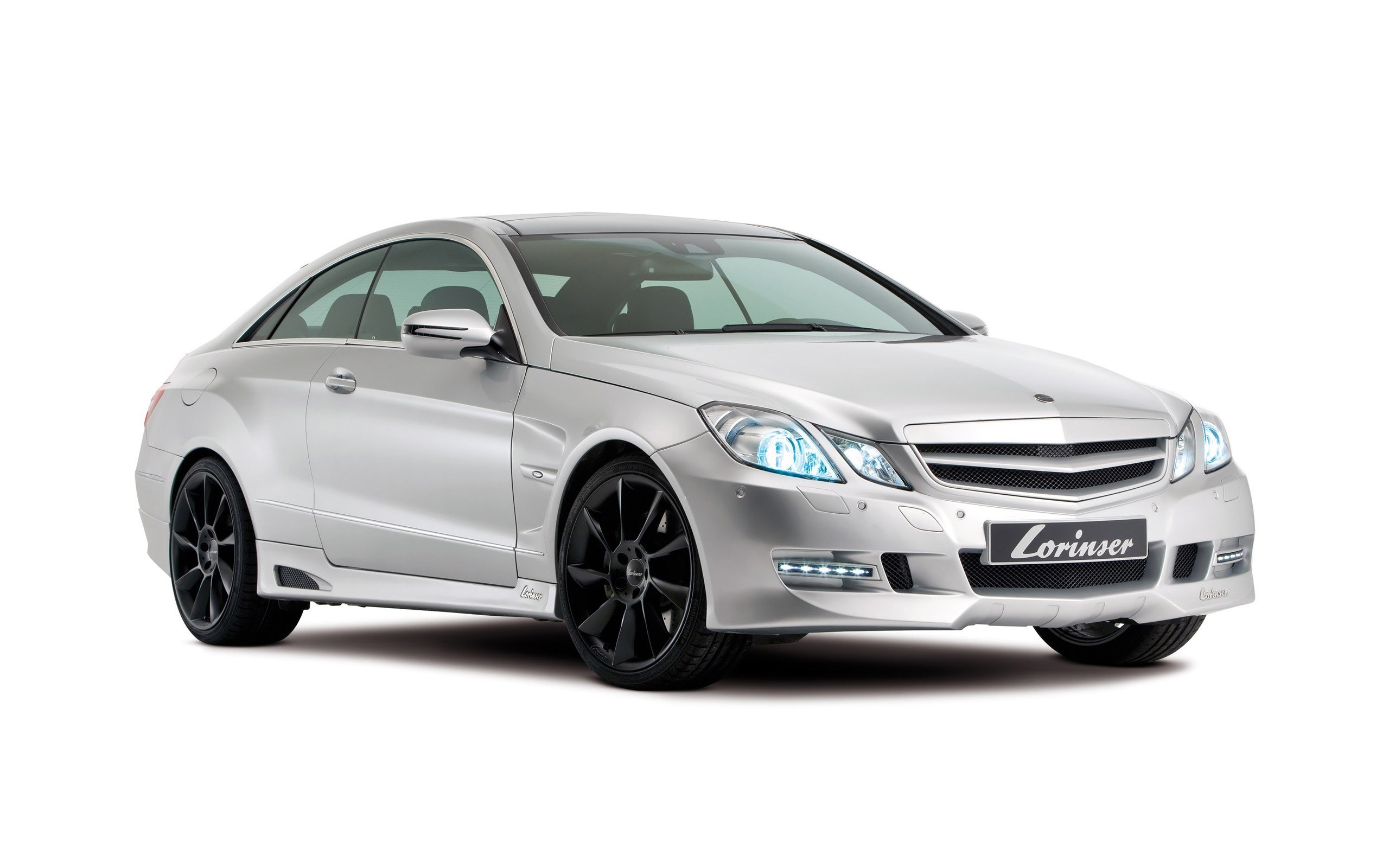 silver lorinser coupe car
