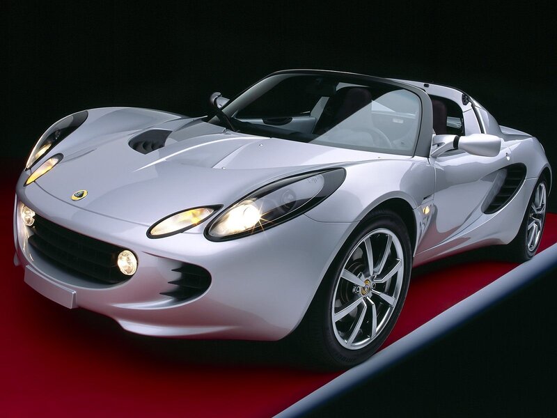 Silver Lotus Elise sports car