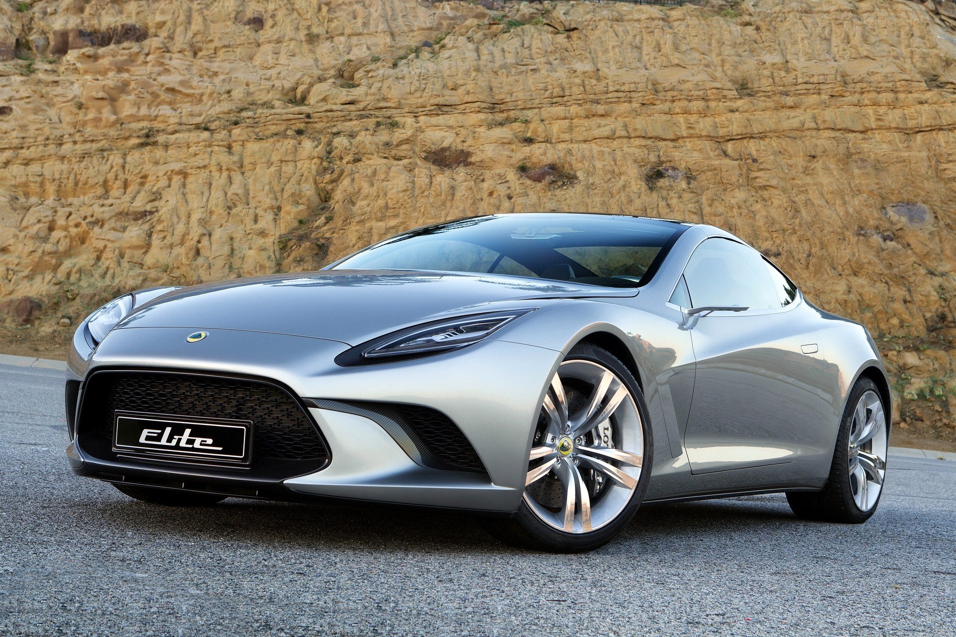 Silver Lotus Elite concept car