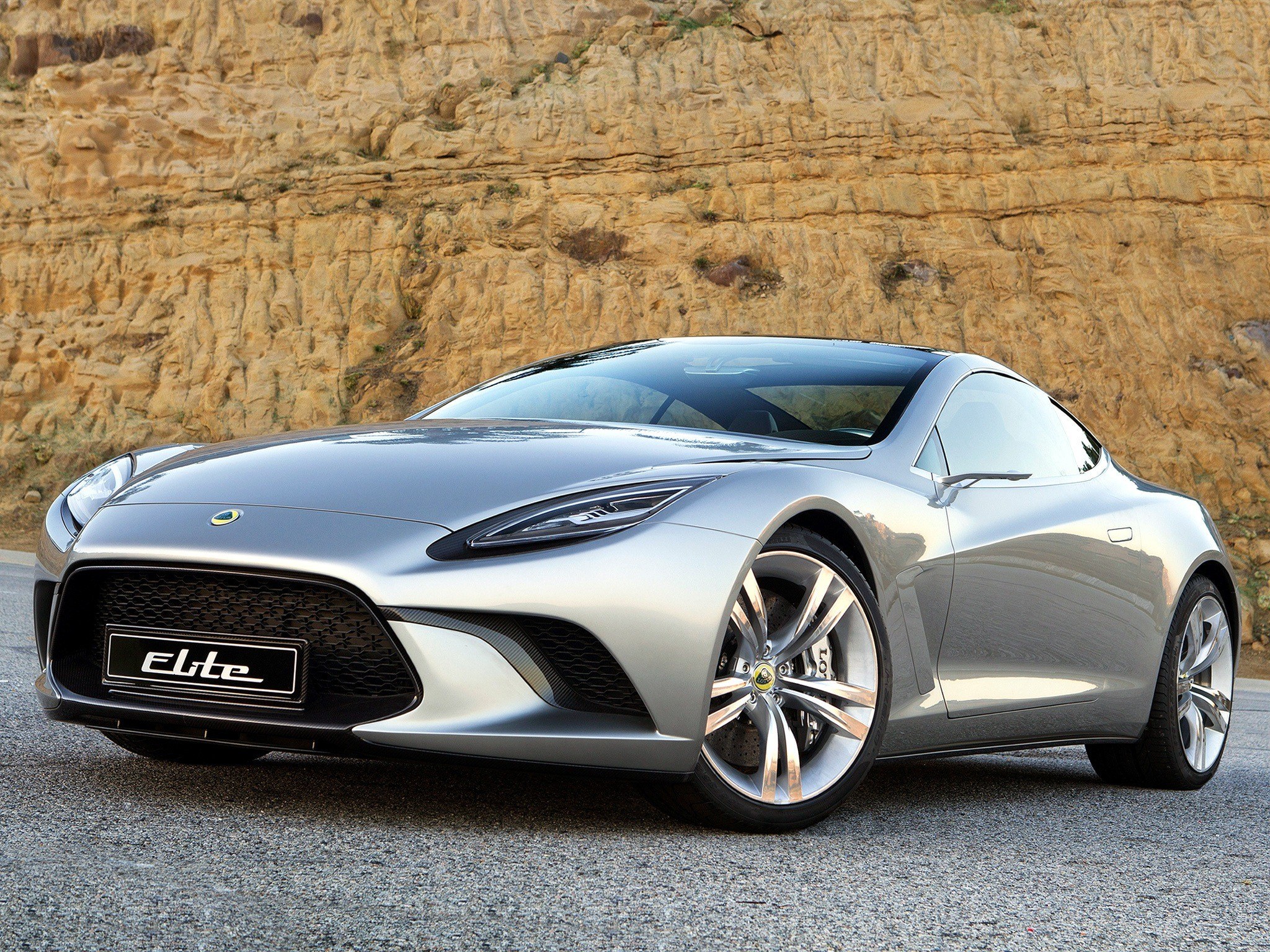 Silver Lotus Elite concept car