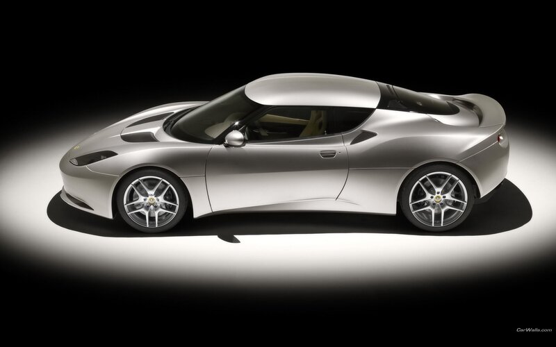 silver lotus evora sports car