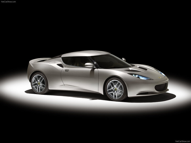 Silver Lotus Evora sports car