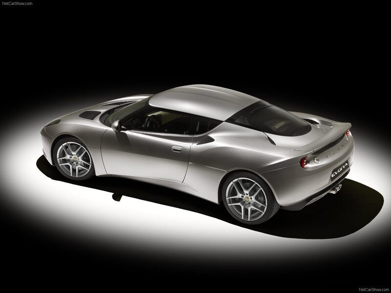 Silver Lotus Evora sports car