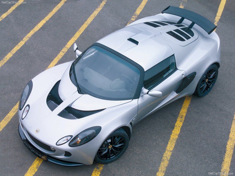 silver lotus exige sports car