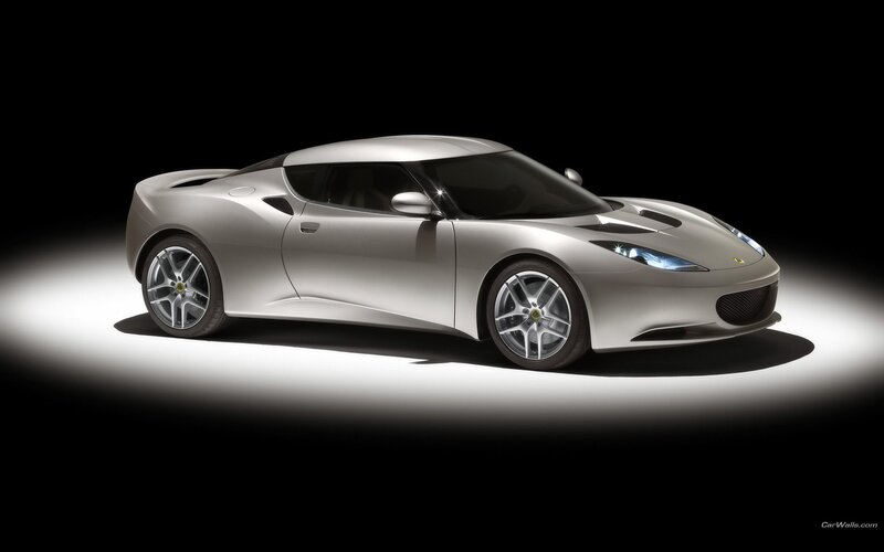 Silver Lotus sports car