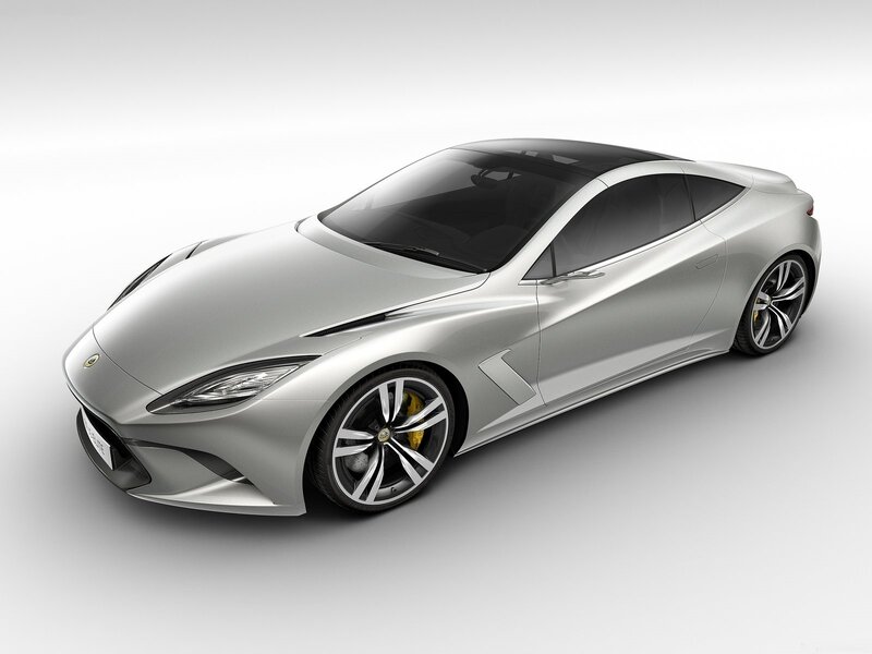Silver Lotus sports car