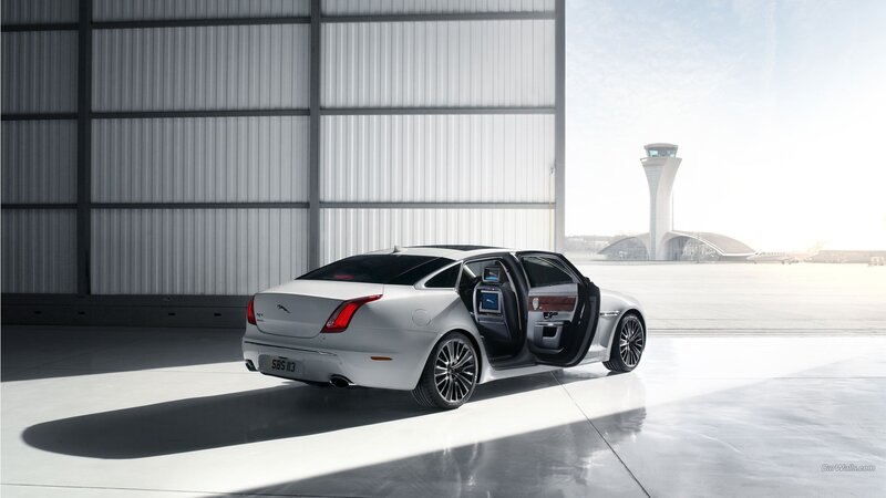 Silver Luxury Car — White