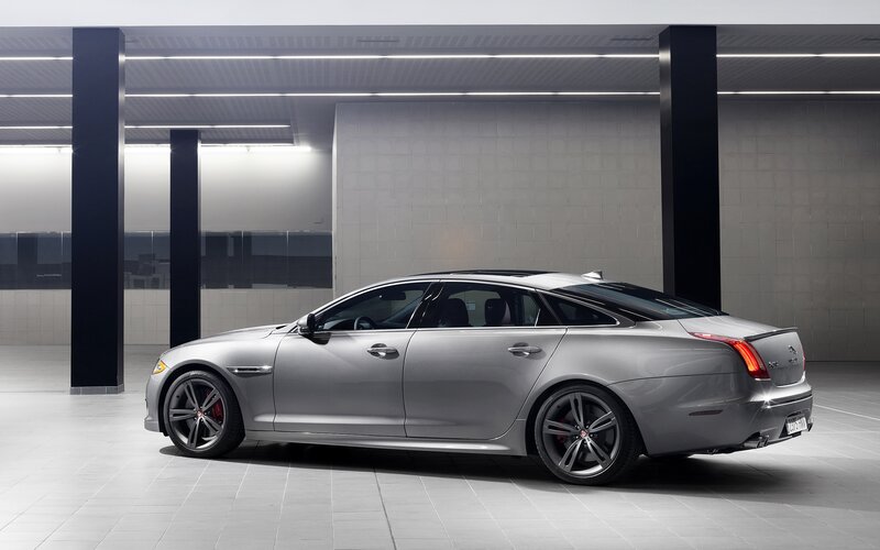 Silver Luxury Sedan — Gray, Dramatic