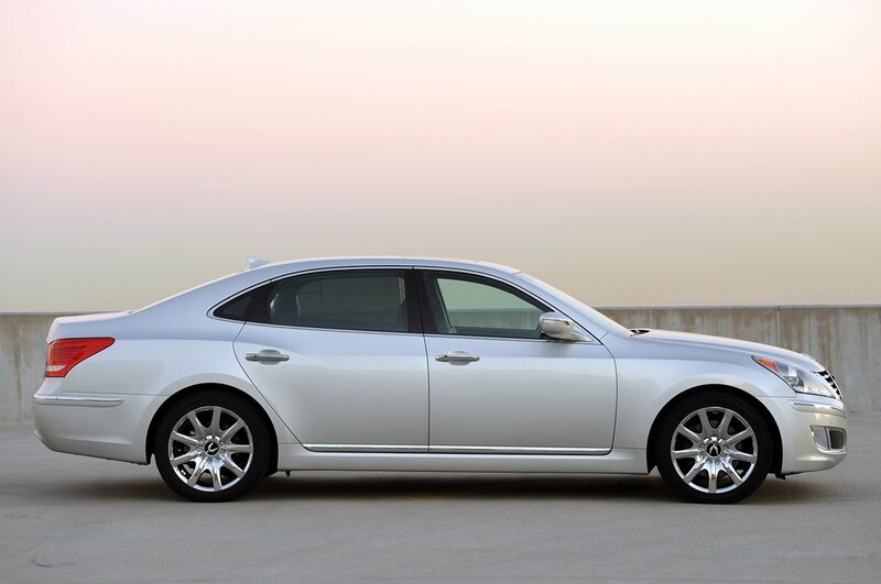 silver luxury sedan side profile