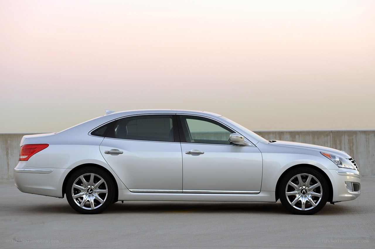silver luxury sedan side profile