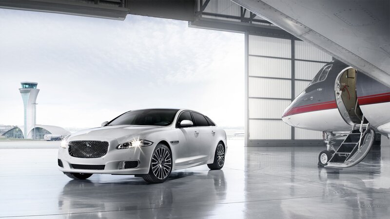 Silver Luxury Sedan — White, Serene