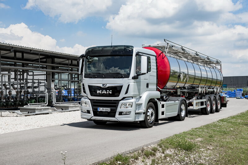 Silver MAN Tanker Truck