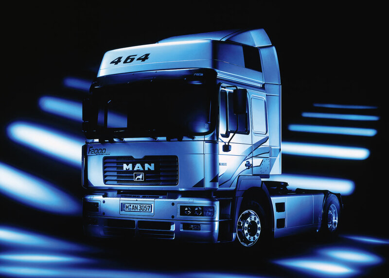 Silver MAN Truck