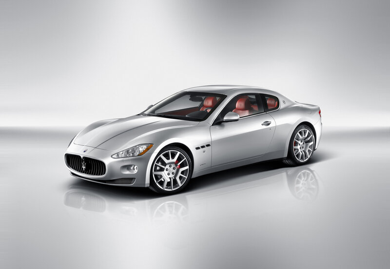 silver maserati coupe