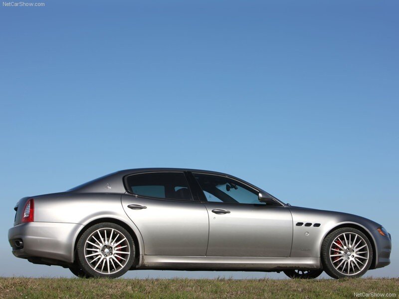 silver maserati sedan