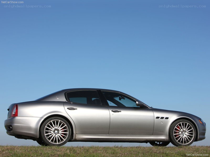 silver maserati sedan